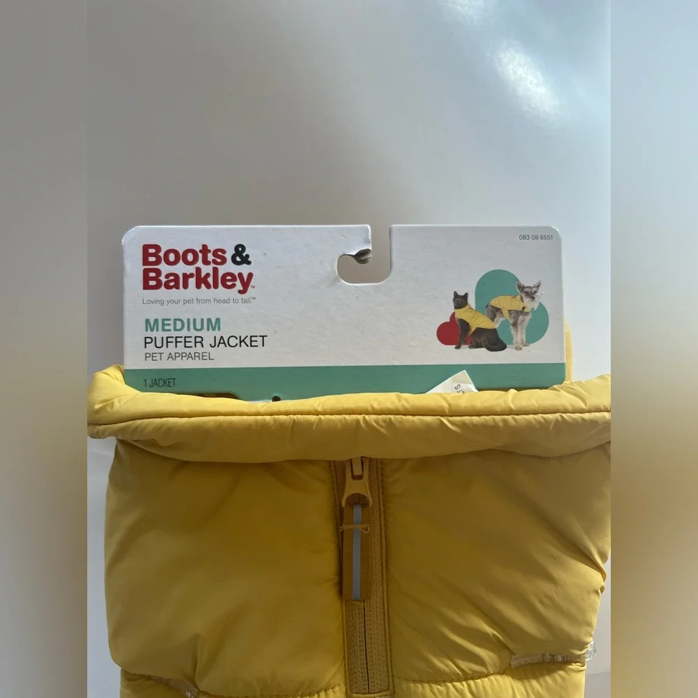 Boots & Barkley Yellow Quilted Pet Puffer Jacket